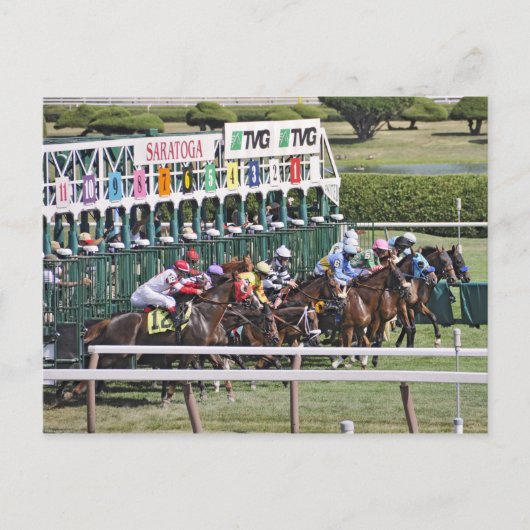 Saratoga Turf Racing Briefkaart (Voorkant)