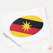 Sarawak Flag - MALAYSIA Ovale Sticker (Envelop)