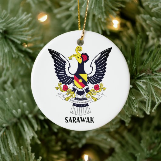 Sarawak Wapenmunt - MALAYSIA Keramisch Ornament (Boom)