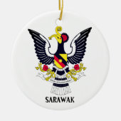 Sarawak Wapenmunt - MALAYSIA Keramisch Ornament (Voorkant)