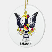 Sarawak Wapenmunt - MALAYSIA Keramisch Ornament (Links)