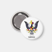 Sarawak Wapenmunt - MALAYSIA Magneet (Voorkant / Achterkant)