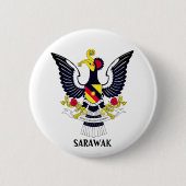 Sarawak Wapenmunt - MALAYSIA Ronde Button 5,7 Cm (Voorkant)