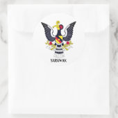 Sarawak Wapenmunt - MALAYSIA Ronde Sticker (Tas)