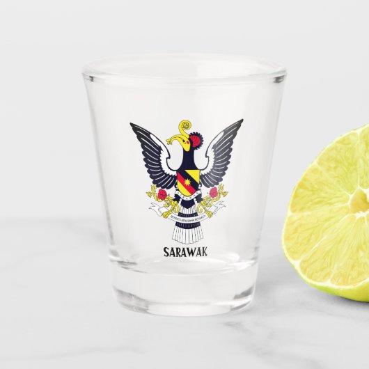Sarawak Wapenmunt - MALAYSIA Shot Glas (Voorkant)
