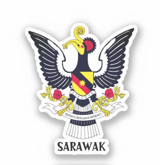 Sarawak Wapenmunt - MALAYSIA Sticker (Voorkant)