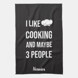 Sarcasische kookcadeaus voor chefs koks gepersonal theedoek