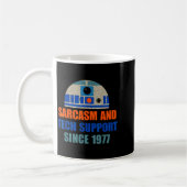 Sarcasm And Tech-suprt Since-1977 Funny Design Koffiemok (Links)