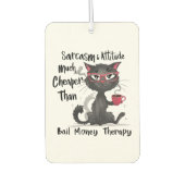 Sarcasm & Attitude Funny Cat Lover Gift  Luchtverfrisser (Voorkant)