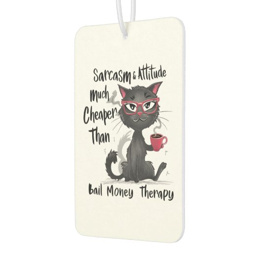 Sarcasm & Attitude Funny Cat Lover Gift  Luchtverfrisser (Links)