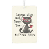 Sarcasm & Attitude Funny Cat Lover Gift  Luchtverfrisser (Achterkant)