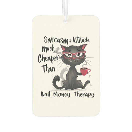 Sarcasm & Attitude Funny Cat Lover Gift  Luchtverfrisser (Achterkant)