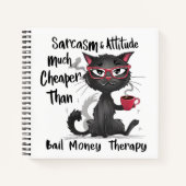 Sarcasm & Attitude Funny Cat Lover Gift  Notitieboek (Voorkant)