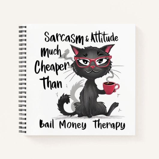 Sarcasm & Attitude Funny Cat Lover Gift  Notitieboek (Voorkant)