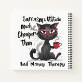 Sarcasm & Attitude Funny Cat Lover Gift  Notitieboek (Achterkant)