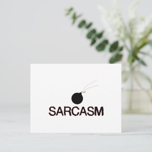 Sarcasm Bombed Briefkaart (Staand voorkant)