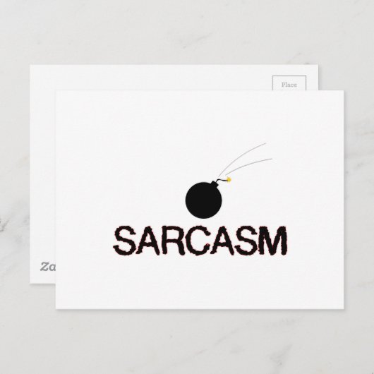 Sarcasm Bombed Briefkaart (Voorkant / Achterkant)