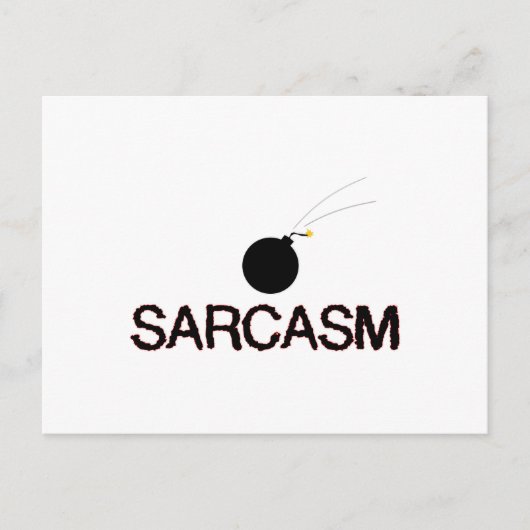 Sarcasm Bombed Briefkaart (Voorkant)
