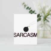 Sarcasm Bombed Briefkaart (Staand voorkant)