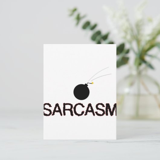 Sarcasm Bombed Briefkaart (Staand voorkant)