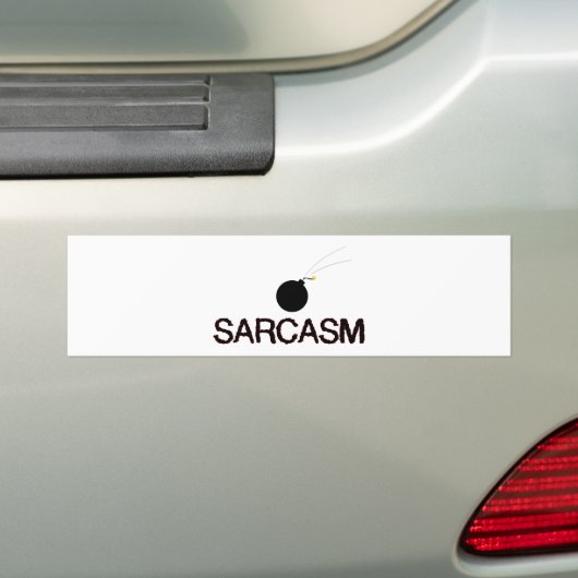 Sarcasm Bombed Bumpersticker (Op auto)