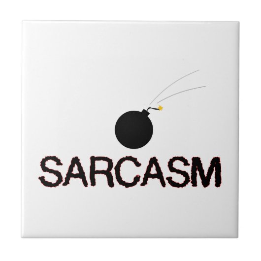 Sarcasm Bombed Tegeltje (Voorkant)
