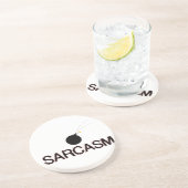 Sarcasm Bombed Zandsteen Onderzetter (Zijkant)
