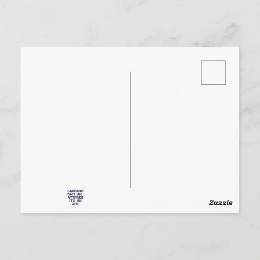 Sarcasm Briefkaart (Achterkant)