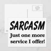 Sarcasm Briefkaart (Voorkant / Achterkant)
