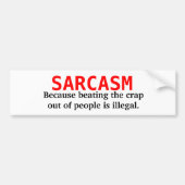 SARCASM-Bumpersticker Bumpersticker (Voorkant)