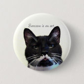 Sarcasm Cat Button (Voorkant)