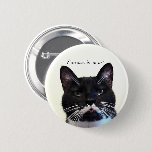 Sarcasm Cat Button (Voorkant /achterkant)