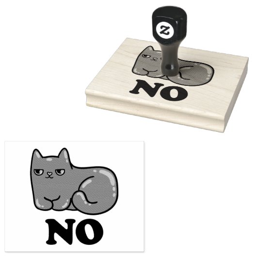 Sarcasm Cat Rubberstempel (Gestempeld)