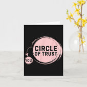 Sarcasm Circle Of Trust Funny Kaart (Gele Bloem)