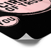 Sarcasm Circle Of Trust Funny Poster (Hoek)