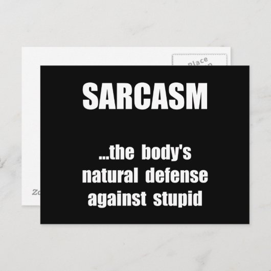 Sarcasm Defense Briefkaart (Voorkant / Achterkant)