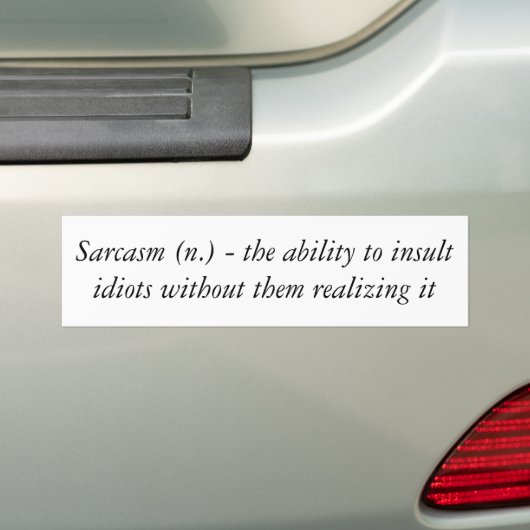 Sarcasm-definitie Bumpersticker (Op auto)