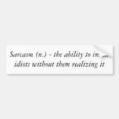 Sarcasm-definitie Bumpersticker (Voorkant)