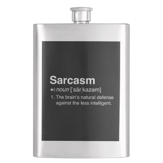 Sarcasm Definition Heupfles (Voorkant)