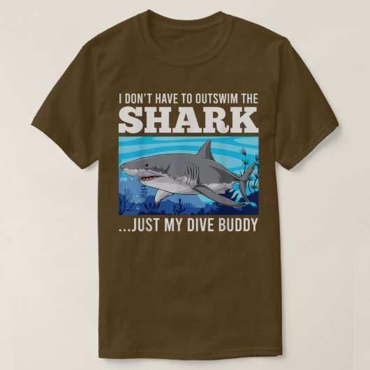 Sarcasm Dive Buddy Dive Buddy Shark diver T-shirt (Design voorkant)