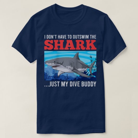 Sarcasm Dive Buddy Dive Buddy Shark diver T-shirt (Design voorkant)