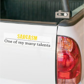 Sarcasm - Een van mijn vele talenten Bumpersticker (Op Truck)