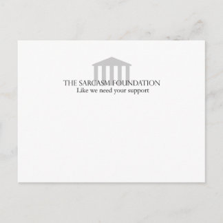 Sarcasm Foundation Briefkaart