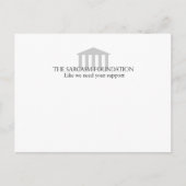 Sarcasm Foundation Briefkaart (Voorkant)