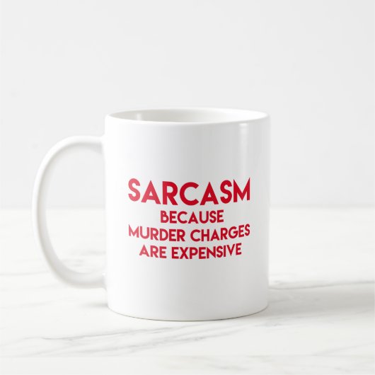 Sarcasm - Funny Quote Koffiemok (Links)