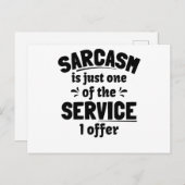 Sarcasm is de manier om iemand met stijl te mislei briefkaart (Voorkant / Achterkant)