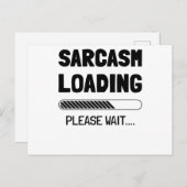 Sarcasm is de manier om iemand met stijl te mislei briefkaart (Voorkant / Achterkant)