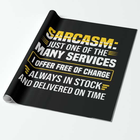 Sarcasm is maar een van de vele services cadeaupapier (Uitgerold)