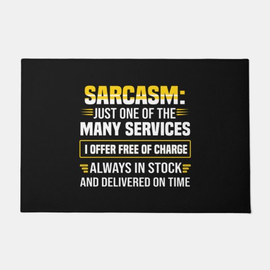 Sarcasm is maar een van de vele services deurmat (Voorkant)