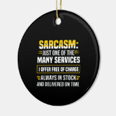 Sarcasm is maar een van de vele services keramisch ornament (Links)